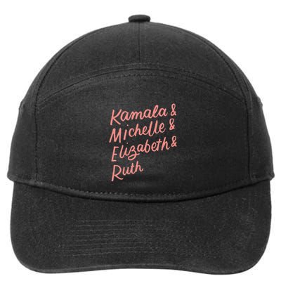 Kamala Michelle Elizabeth & Ruth Feminist Political Icons 7-Panel Snapback Hat