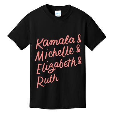 Kamala Michelle Elizabeth & Ruth Feminist Political Icons Kids T-Shirt