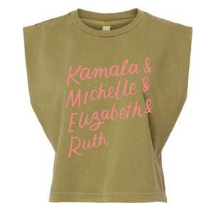 Kamala Michelle Elizabeth & Ruth Feminist Political Icons Garment-Dyed Women's Muscle Tee