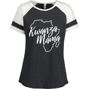 Kwanzaa Mama Funny Africanamerican Mom Gift Enza Ladies Jersey Colorblock Tee