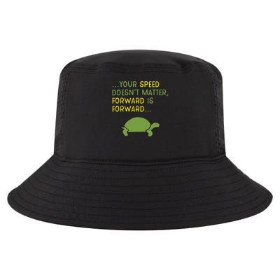 Keep Moving Forward Turtle Positive Motivational Message Cool Comfort Performance Bucket Hat