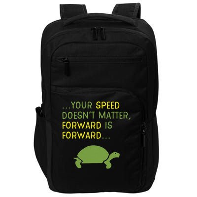 Keep Moving Forward Turtle Positive Motivational Message Impact Tech Backpack