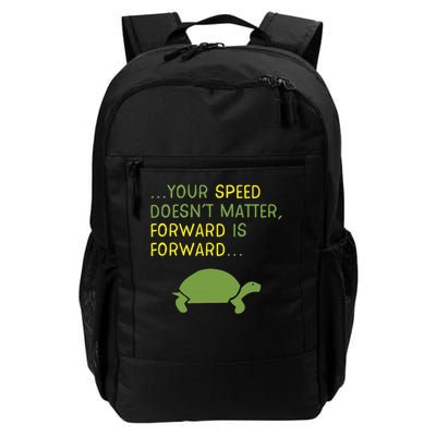 Keep Moving Forward Turtle Positive Motivational Message Daily Commute Backpack