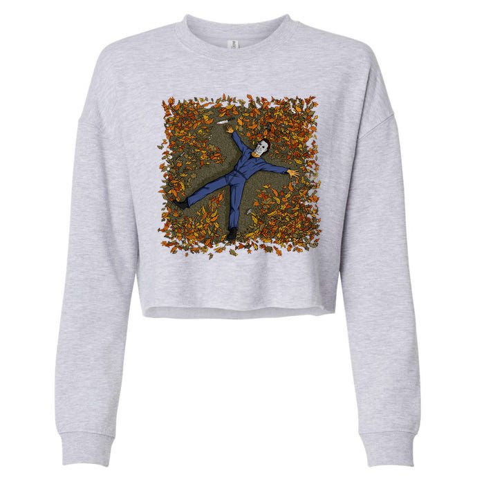 Killer Michael Fall Festive Halloween Cropped Pullover Crew