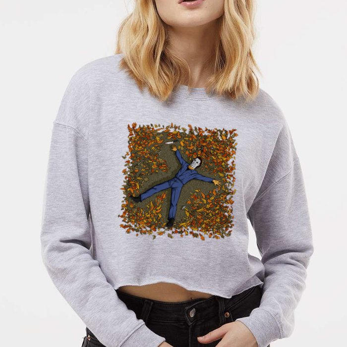 Killer Michael Fall Festive Halloween Cropped Pullover Crew