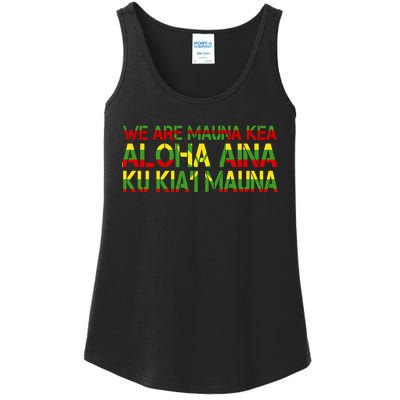 Kanaka Maoli Flag We Are Mauna Kea Ladies Essential Tank