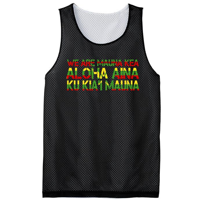 Kanaka Maoli Flag We Are Mauna Kea Mesh Reversible Basketball Jersey Tank