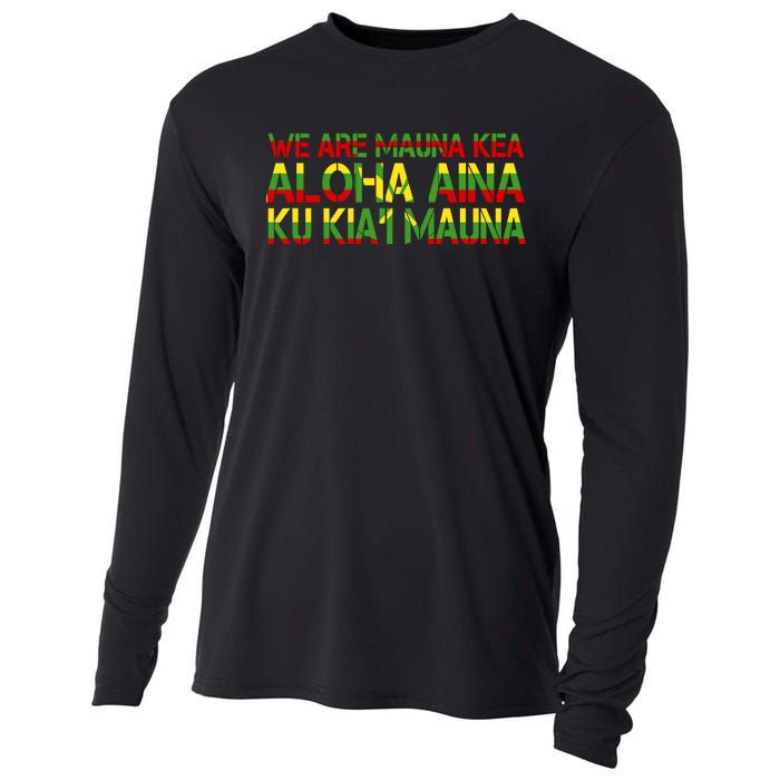 Kanaka Maoli Flag We Are Mauna Kea Cooling Performance Long Sleeve Crew