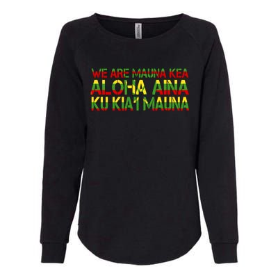 Kanaka Maoli Flag We Are Mauna Kea Womens California Wash Sweatshirt