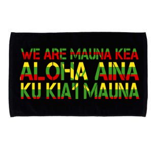 Kanaka Maoli Flag We Are Mauna Kea Microfiber Hand Towel