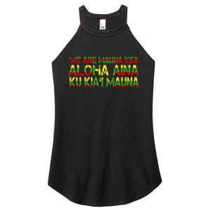 Kanaka Maoli Flag We Are Mauna Kea Women's Perfect Tri Rocker Tank