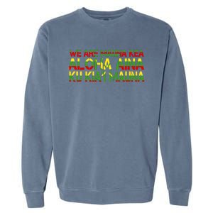 Kanaka Maoli Flag We Are Mauna Kea Garment-Dyed Sweatshirt