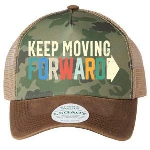 Keep Moving Forward Positive Motivational Inspiring Quote Legacy Tie Dye Trucker Hat