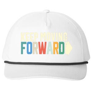 Keep Moving Forward Positive Motivational Inspiring Quote Snapback Five-Panel Rope Hat