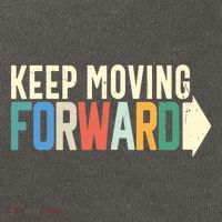 Keep Moving Forward Positive Motivational Inspiring Quote Cotton Canvas Backpack