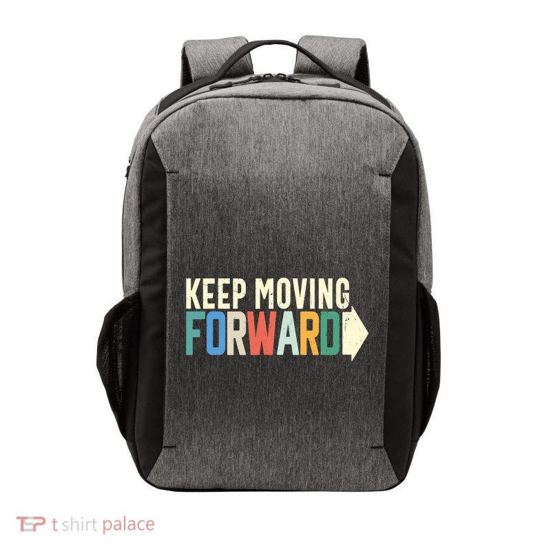 Keep Moving Forward Positive Motivational Inspiring Quote Vector Backpack