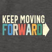 Keep Moving Forward Positive Motivational Inspiring Quote Vector Backpack