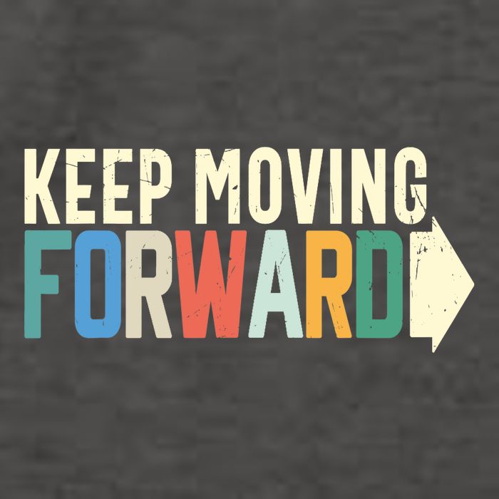 Keep Moving Forward Positive Motivational Inspiring Quote Vector Backpack