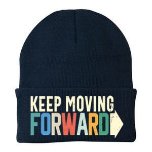 Keep Moving Forward Positive Motivational Inspiring Quote Knit Cap Winter Beanie