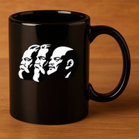 Karl Marx Friedrich Engels Vladimir Lenin Sovi8 Propaganda 11oz C Handle Ceramic Mug
