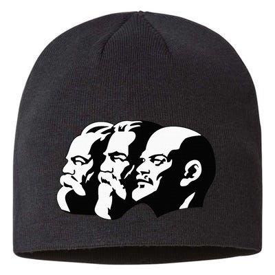 Karl Marx Friedrich Engels Vladimir Lenin Sovi8 Propaganda Sustainable Beanie