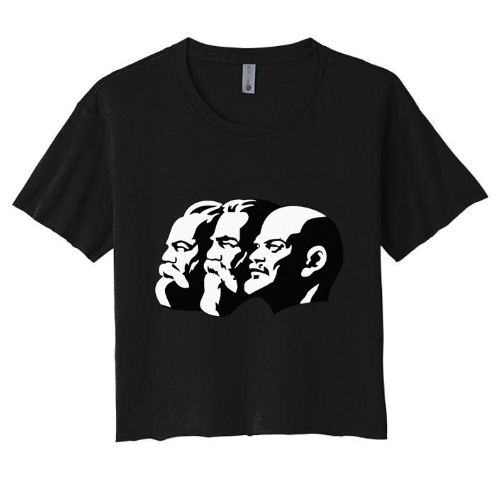 Karl Marx Friedrich Engels Vladimir Lenin Sovi8 Propaganda Crop Top
