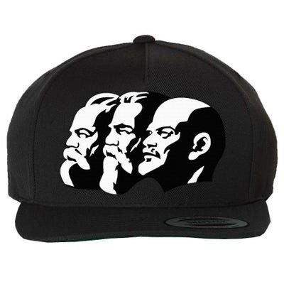 Karl Marx Friedrich Engels Vladimir Lenin Sovi8 Propaganda Wool Snapback Cap