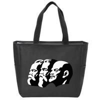 Karl Marx Friedrich Engels Vladimir Lenin Sovi8 Propaganda Zip Tote Bag