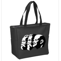 Karl Marx Friedrich Engels Vladimir Lenin Sovi8 Propaganda Zip Tote Bag