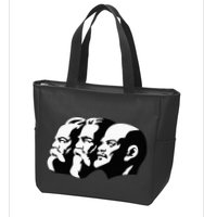 Karl Marx Friedrich Engels Vladimir Lenin Sovi8 Propaganda Zip Tote Bag