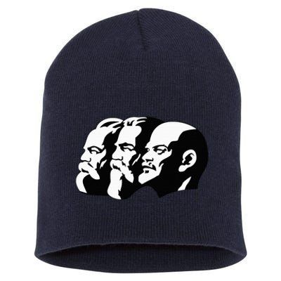 Karl Marx Friedrich Engels Vladimir Lenin Sovi8 Propaganda Short Acrylic Beanie