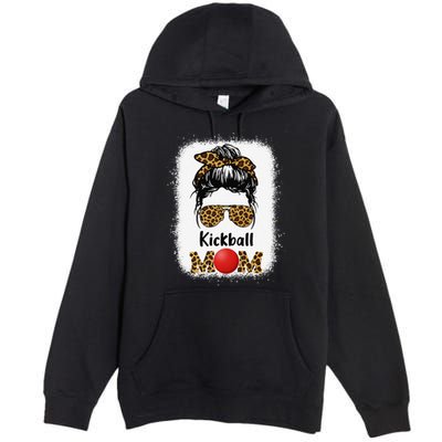 Kickball Mom Funny Leopard Cheetah Print Women Girl Kickball Premium Pullover Hoodie