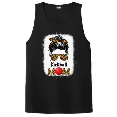 Kickball Mom Funny Leopard Cheetah Print Women Girl Kickball PosiCharge Competitor Tank