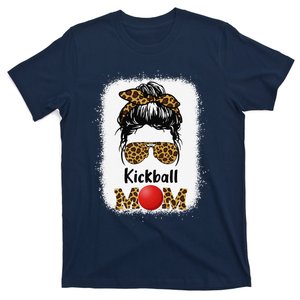 Kickball Mom Funny Leopard Cheetah Print Women Girl Kickball T-Shirt