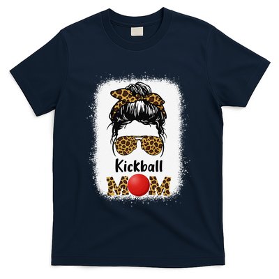 Kickball Mom Funny Leopard Cheetah Print Women Girl Kickball T-Shirt