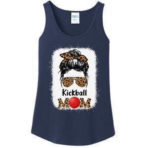 Kickball Mom Funny Leopard Cheetah Print Women Girl Kickball Ladies Essential Tank