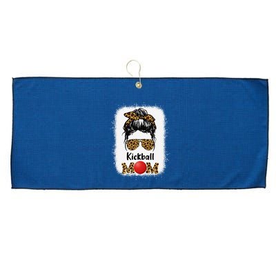 Kickball Mom Funny Leopard Cheetah Print Women Girl Kickball Large Microfiber Waffle Golf Towel