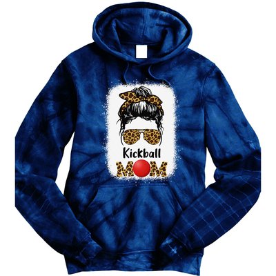 Kickball Mom Funny Leopard Cheetah Print Women Girl Kickball Tie Dye Hoodie