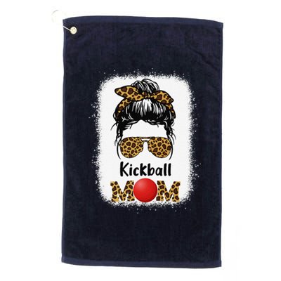 Kickball Mom Funny Leopard Cheetah Print Women Girl Kickball Platinum Collection Golf Towel