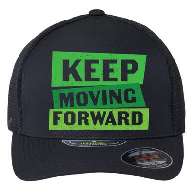 Keep Moving Forrward Mental Health Awareness Flexfit Unipanel Trucker Cap