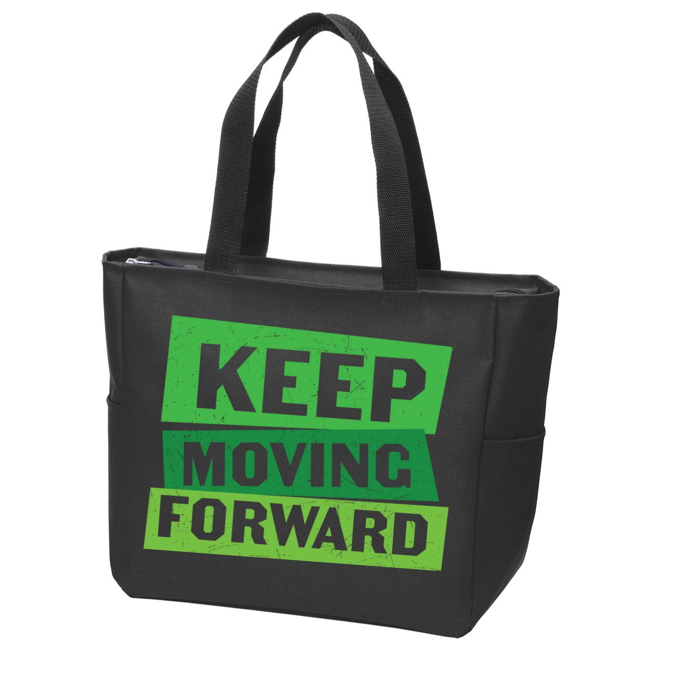 Keep Moving Forrward Mental Health Awareness Zip Tote Bag