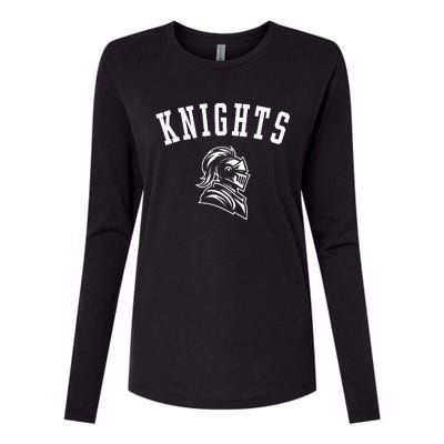 Knights Mascot For Players And Fans Womens Cotton Relaxed Long Sleeve T-Shirt