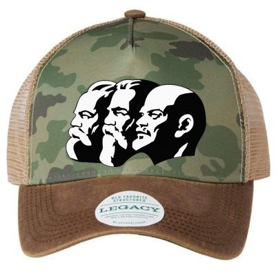 Karl Marx Friedrich Engels Vladimir Lenin Sovi8 Propaganda Legacy Tie Dye Trucker Hat