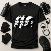 Karl Marx Friedrich Engels Vladimir Lenin Sovi8 Propaganda Cooling Performance Crew T-Shirt