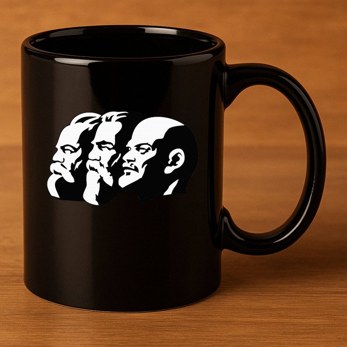 Karl Marx Friedrich Engels Vladimir Lenin Sovi8 Propaganda 11oz C Handle Ceramic Mug