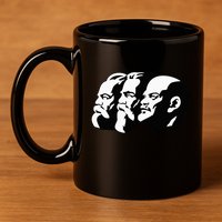 Karl Marx Friedrich Engels Vladimir Lenin Sovi8 Propaganda 11oz C Handle Ceramic Mug
