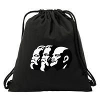 Karl Marx Friedrich Engels Vladimir Lenin Sovi8 Propaganda Drawstring Bag