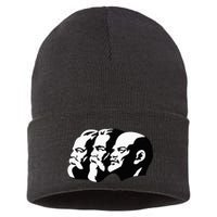 Karl Marx Friedrich Engels Vladimir Lenin Sovi8 Propaganda Sustainable Knit Beanie