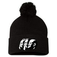 Karl Marx Friedrich Engels Vladimir Lenin Sovi8 Propaganda Pom Pom 12in Knit Beanie