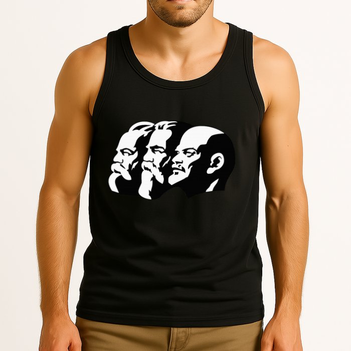Karl Marx Friedrich Engels Vladimir Lenin Sovi8 Propaganda Tank Top